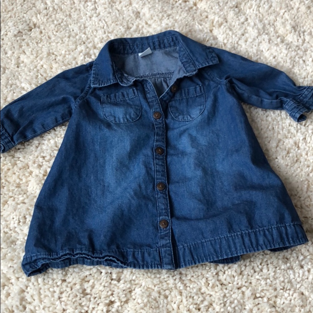 Baby girl denim shirt dress 3-6m